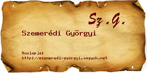 Szemerédi Györgyi névjegykártya